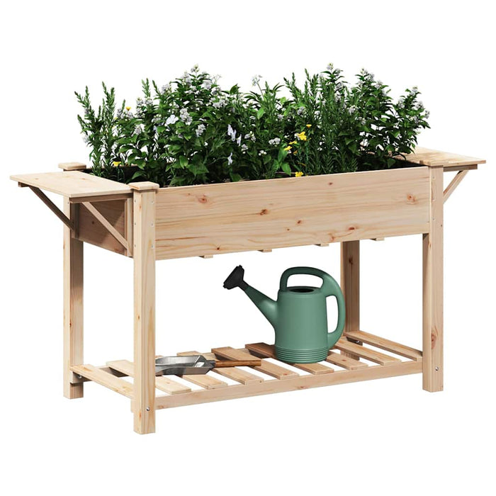 Vază pentru Grădină Bej 155 x 59 x 76,5 cm Lemn de Brad Solid - WALTI WALTI