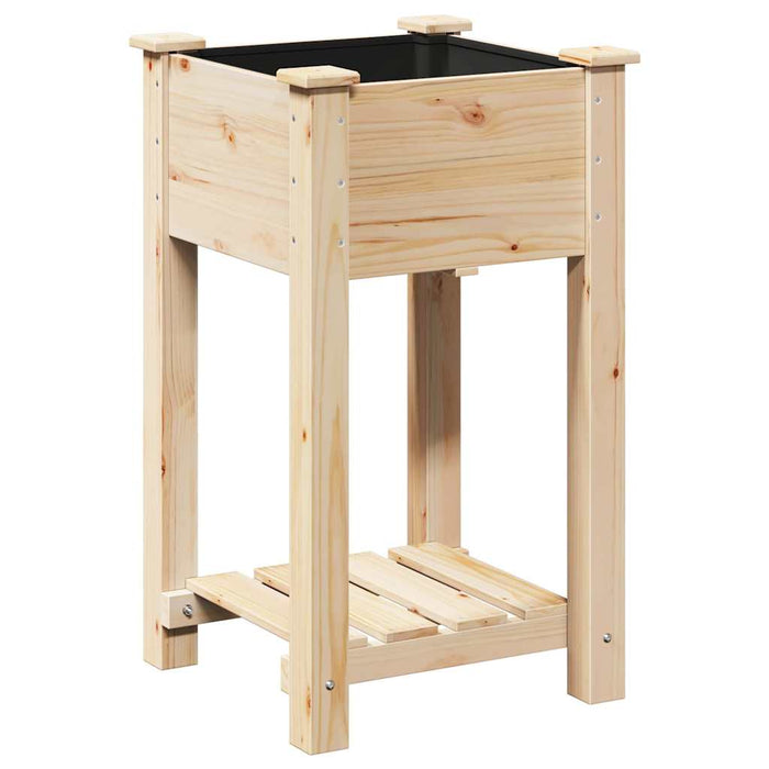 Vază pentru Grădină Bej 45 x 45 x 76,5 cm Lemn de Brad Solid - WALTI WALTI