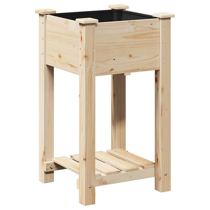 Vază pentru Grădină Bej 45 x 45 x 76,5 cm Lemn de Brad Solid - WALTI WALTI