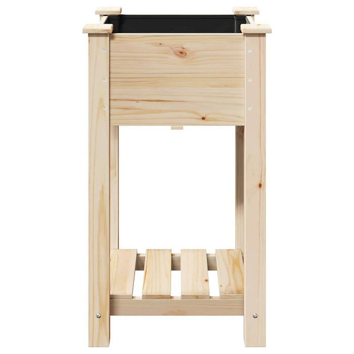 Vază pentru Grădină Bej 45 x 45 x 76,5 cm Lemn de Brad Solid - WALTI WALTI