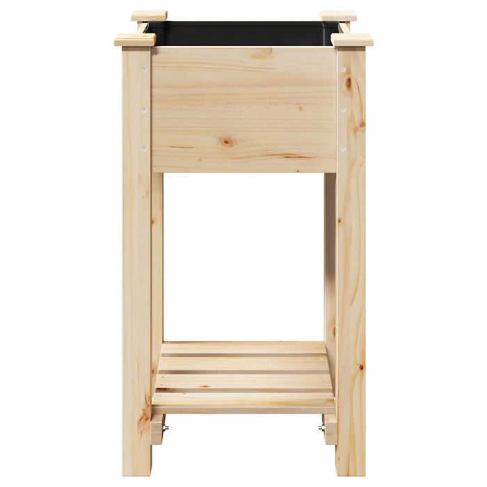 Vază pentru Grădină Bej 45 x 45 x 76,5 cm Lemn de Brad Solid - WALTI WALTI
