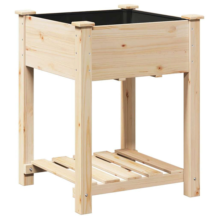 Vază pentru Grădină Bej 60,5 x 60 x 76,5 cm Lemn de Brad Solid - WALTI WALTI