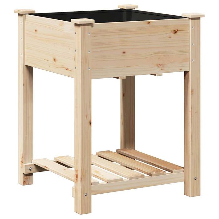 Vază pentru Grădină Bej 60,5 x 60 x 76,5 cm Lemn de Brad Solid - WALTI WALTI