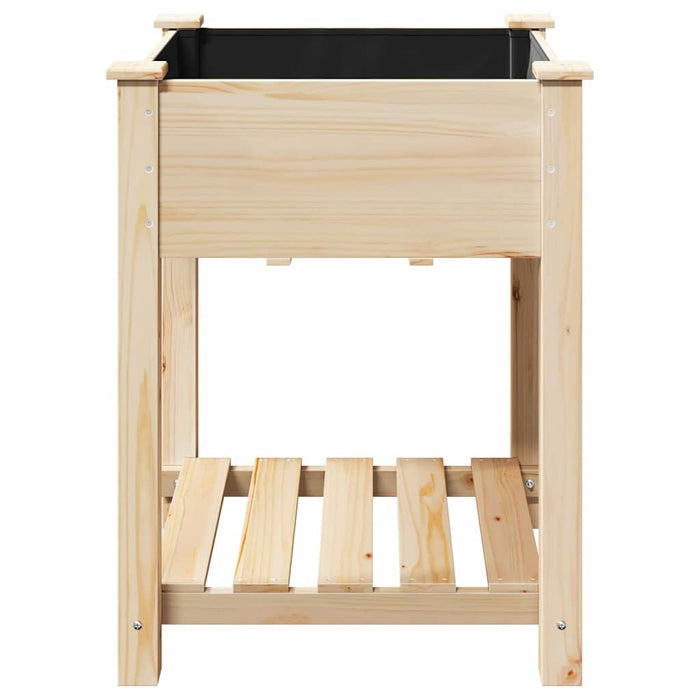 Vază pentru Grădină Bej 60,5 x 60 x 76,5 cm Lemn de Brad Solid - WALTI WALTI