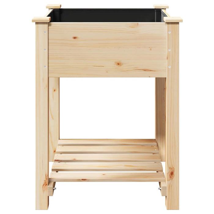 Vază pentru Grădină Bej 60,5 x 60 x 76,5 cm Lemn de Brad Solid - WALTI WALTI