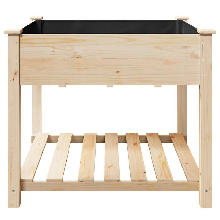 Vază pentru Grădină Bej 90 x 90 x 76,5 cm Lemn de Brad Solid - WALTI WALTI