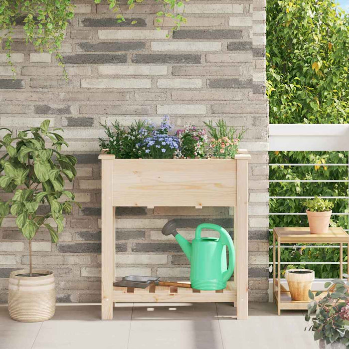 Vază pentru Grădină Bej 71 x 37 x 76,5 cm Lemn de Brad Solid - WALTI WALTI