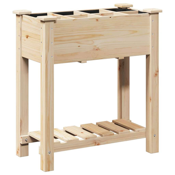 Vază pentru Grădină Bej 71 x 37 x 76,5 cm Lemn de Brad Solid - WALTI WALTI