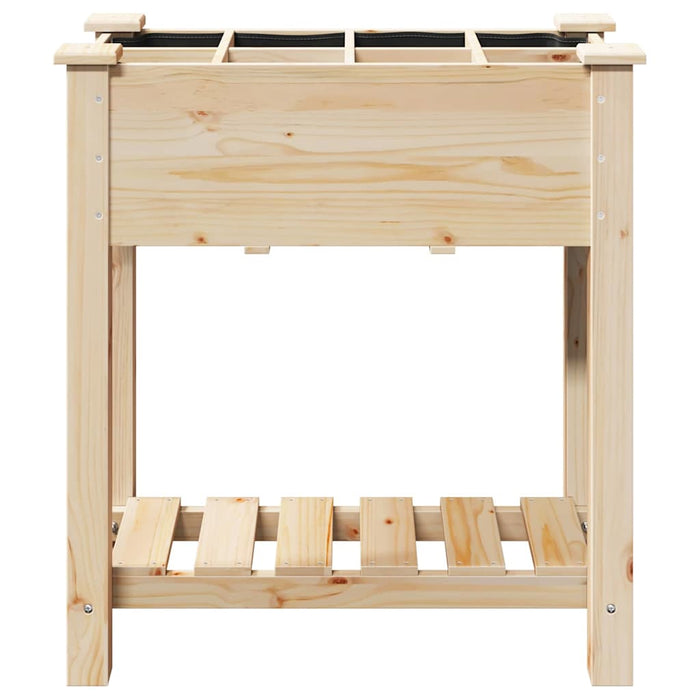 Vază pentru Grădină Bej 71 x 37 x 76,5 cm Lemn de Brad Solid - WALTI WALTI