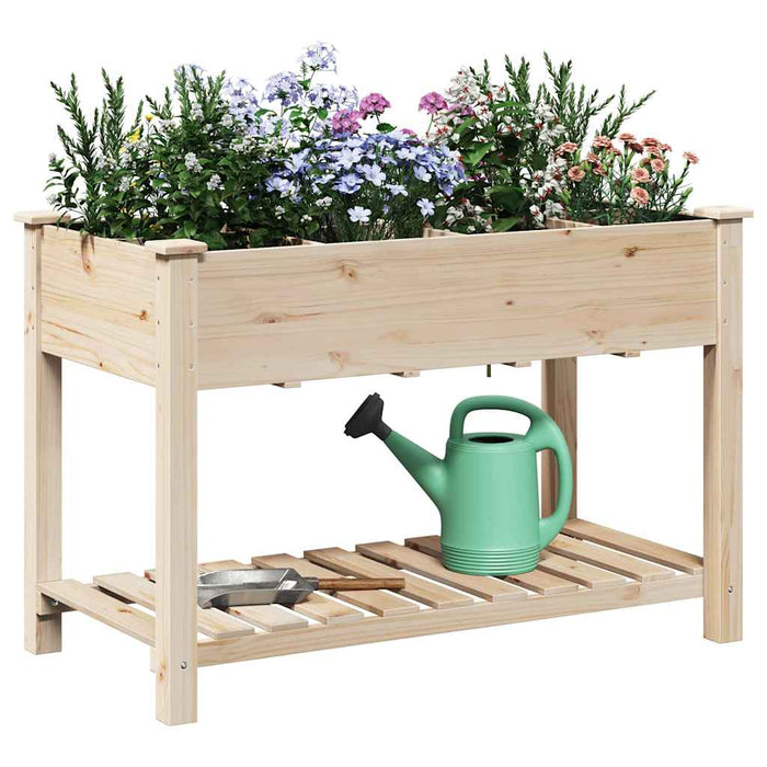 Vază pentru Grădină Bej 115 x 59 x 76,5 cm Lemn de Brad Solid - WALTI WALTI
