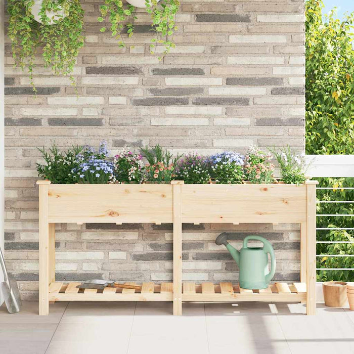Vază pentru Grădină Bej 161,5 x 45 x 76,5 cm Lemn de Brad Solid - WALTI WALTI