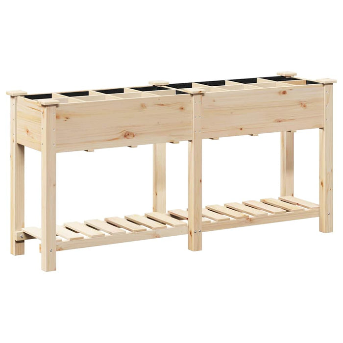 Vază pentru Grădină Bej 161,5 x 45 x 76,5 cm Lemn de Brad Solid - WALTI WALTI