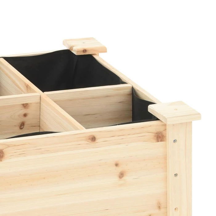 Vază pentru Grădină Bej 203,5 x 53 x 76,5 cm Lemn de Brad Solid - WALTI WALTI