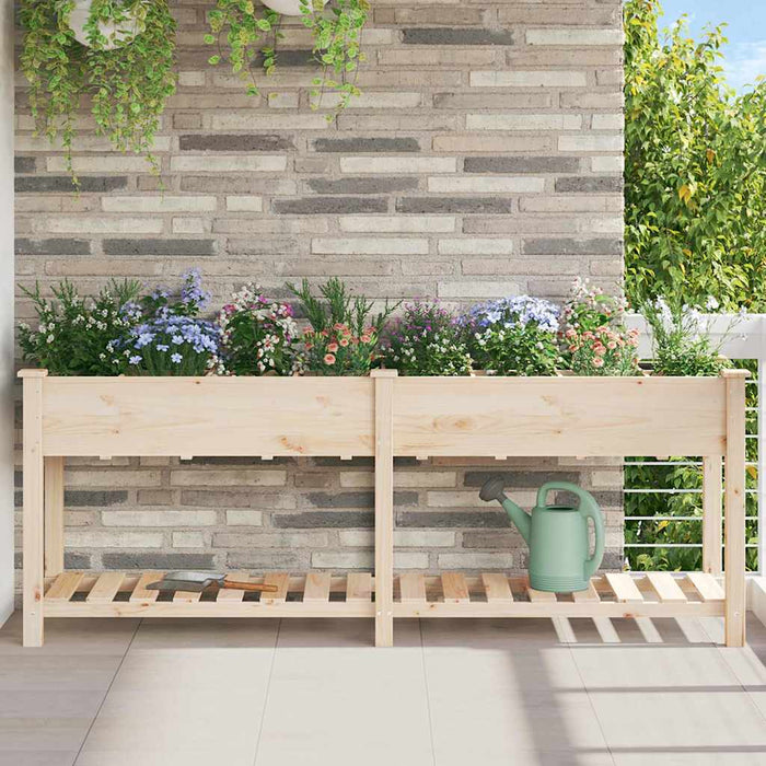 Vază pentru Grădină Bej 203,5 x 53 x 76,5 cm Lemn de Brad Solid - WALTI WALTI
