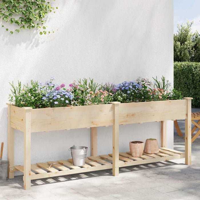 Vază pentru Grădină Bej 203,5 x 53 x 76,5 cm Lemn de Brad Solid - WALTI WALTI