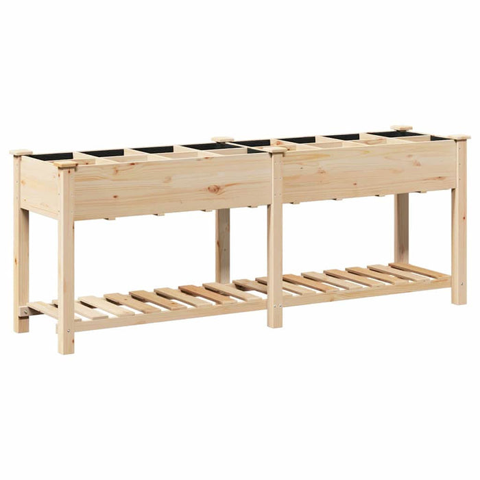 Vază pentru Grădină Bej 203,5 x 53 x 76,5 cm Lemn de Brad Solid - WALTI WALTI