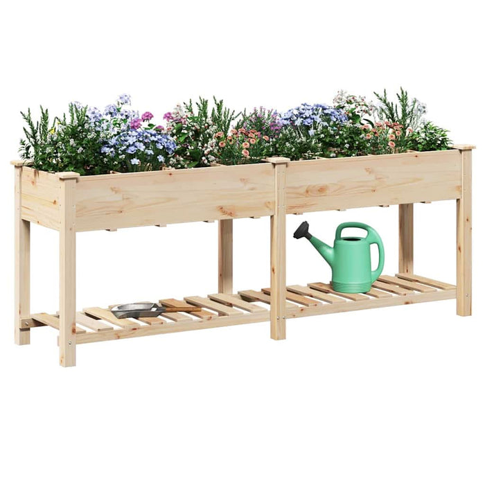 Vază pentru Grădină Bej 203,5 x 53 x 76,5 cm Lemn de Brad Solid - WALTI WALTI