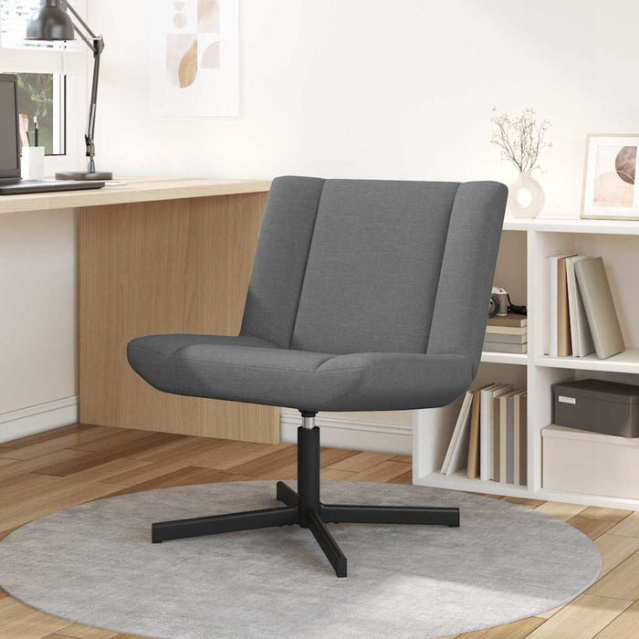 Scaun pivotant Gri închis 63 x 75 x 76 cm țesătură - WALTI WALTI