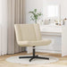 Scaun pivotant Crem 63 x 75 x 76 cm țesătură - WALTI WALTI
