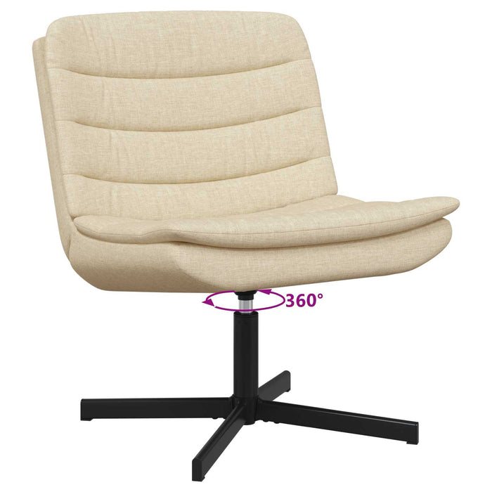 Scaun pivotant Crem 63 x 75 x 76 cm țesătură - WALTI WALTI