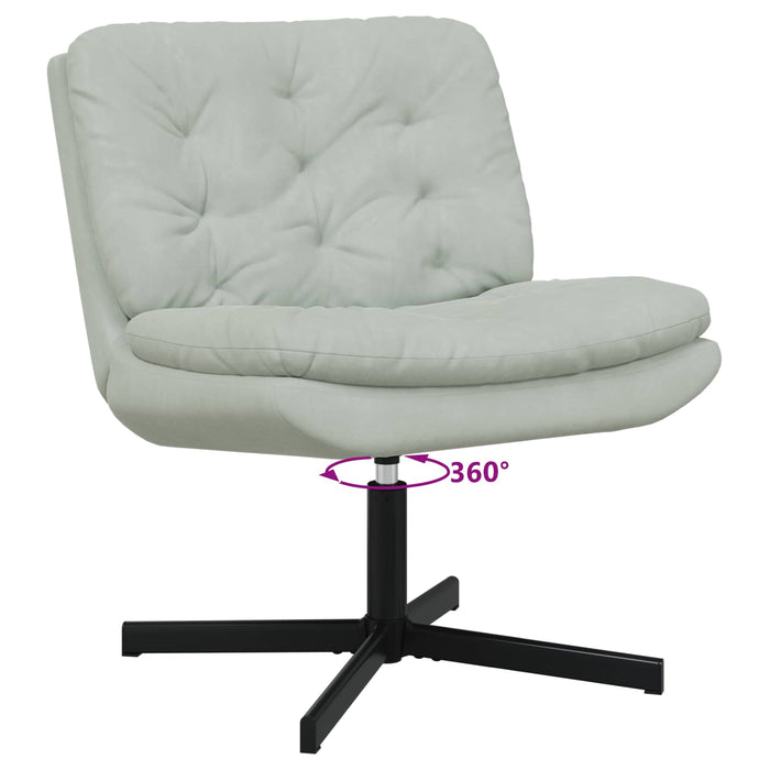 Scaun Relaxant Rotativ Gri deschis 63 x 75 x 76 cm Catifea - WALTI WALTI