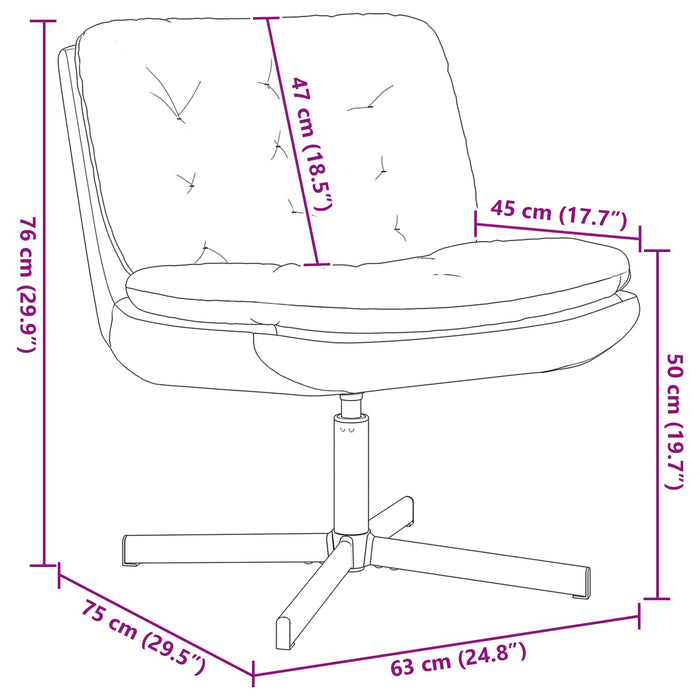 Scaun Relaxant Rotativ Gri deschis 63 x 75 x 76 cm Catifea - WALTI WALTI