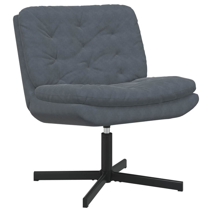 Scaun Relaxant Rotativ Gri închis 63 x 75 x 76 cm Catifea - WALTI WALTI
