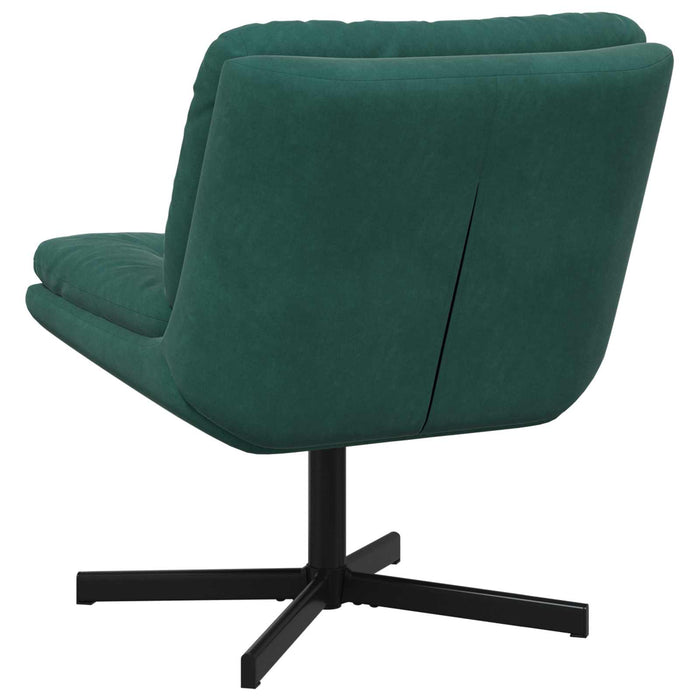 Scaun Relaxant Rotativ Verde închis 63 x 75 x 76 cm Catifea - WALTI WALTI