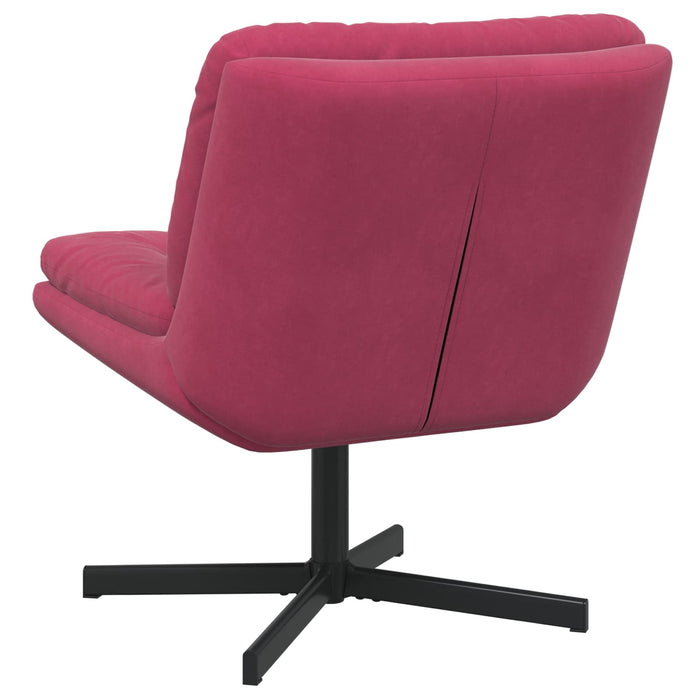 Scaun Relaxant Rotativ Roșu Vin 63 x 75 x 76 cm Catifea - WALTI WALTI