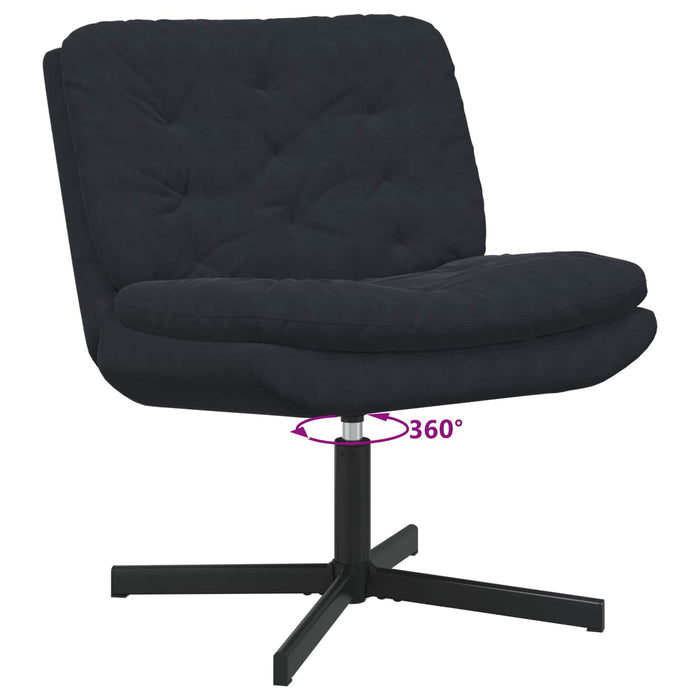 Scaun Relaxant Rotativ Negru 63 x 75 x 76 cm Catifea - WALTI WALTI
