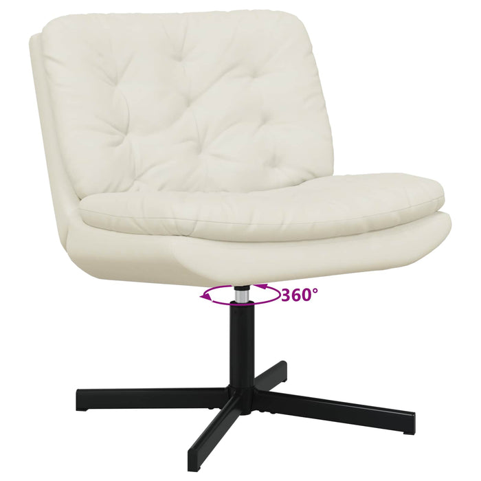 Scaun Relaxant Rotativ Crem 63 x 75 x 76 cm Catifea - WALTI WALTI