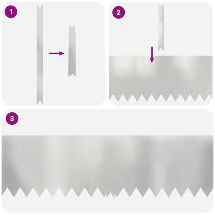 Borduri pentru gazon 50 pcs Argintiu 100 x 0.5 x 30 cm - WALTI WALTI