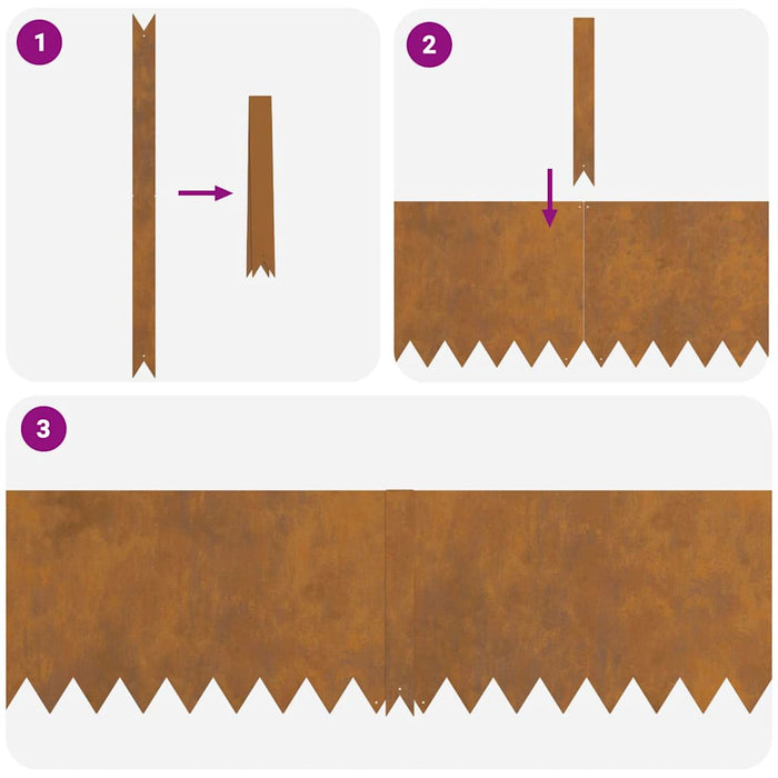 Margine pentru gazon 50 pcs Maro 100 x 0.05 x 20 cm - WALTI WALTI
