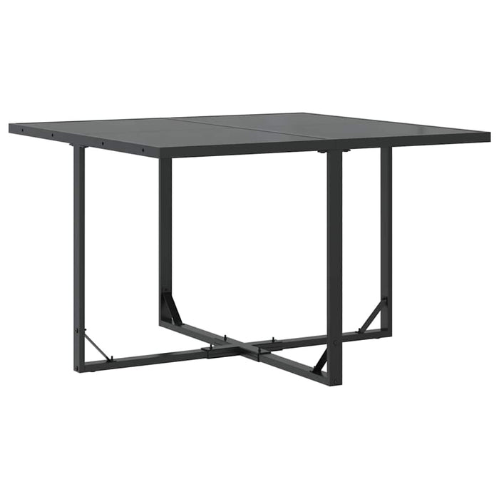 Set de masă pentru grădină 5 pcs Negru Oțel - WALTI WALTI