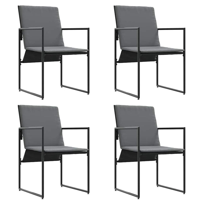 Set de masă pentru grădină 5 pcs Negru Oțel - WALTI WALTI