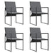 Set de masă pentru grădină 5 pcs Negru Oțel - WALTI WALTI