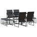 Set de masă pentru grădină 9 pcs Negru Oțel - WALTI WALTI