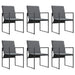 Set de masă pentru grădină 11 pcs Negru Oțel - WALTI WALTI