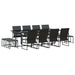 Set de masă pentru grădină 13 pcs Negru Oțel - WALTI WALTI