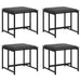 Set de masă pentru grădină 13 pcs Negru Oțel - WALTI WALTI