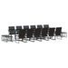 Set de masă pentru grădină 17 pcs Negru Oțel - WALTI WALTI