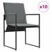 Set de masă pentru grădină 11 pcs Negru Oțel - WALTI WALTI