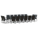 Set de masă pentru grădină 17 pcs Negru Oțel - WALTI WALTI