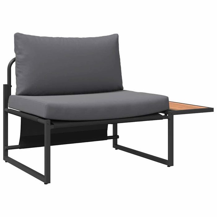 Set de masă pentru grădină 3 pcs Antracit Oțel - WALTI WALTI