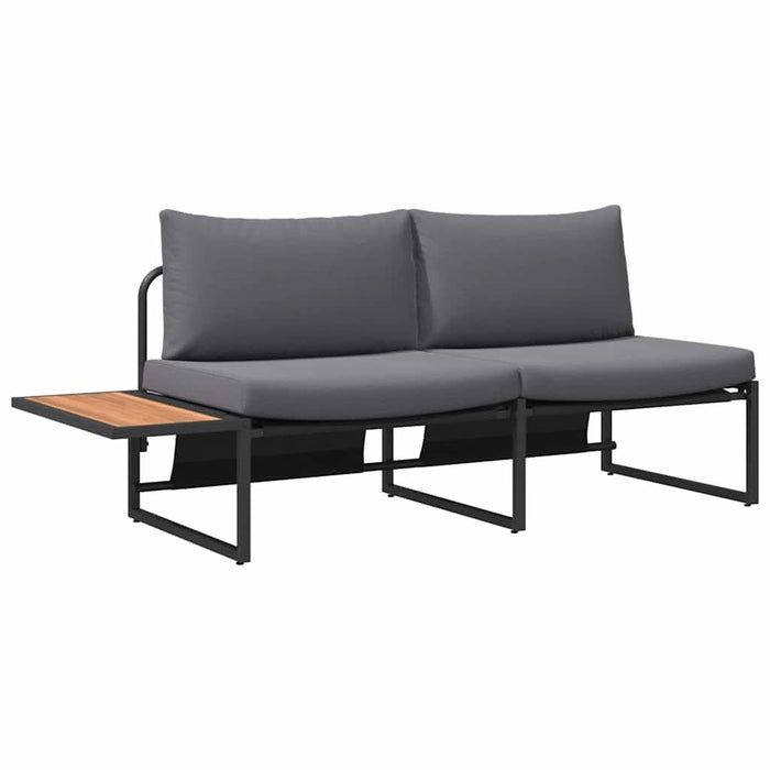 Set de masă pentru grădină 3 pcs Antracit Oțel - WALTI WALTI
