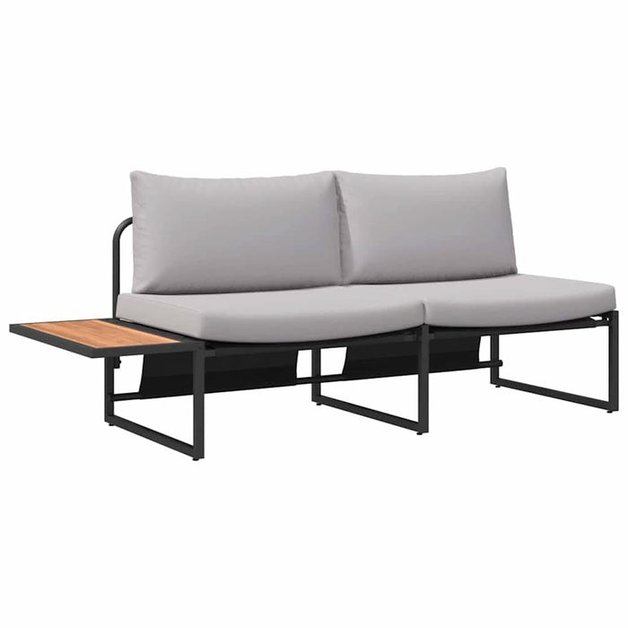 Set de masă pentru grădină 3 pcs Gri deschis Oțel - WALTI WALTI