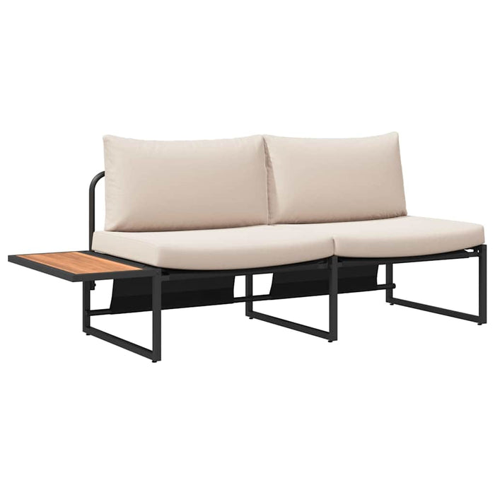 Set de masă pentru grădină 3 pcs Gri taupe Oțel - WALTI WALTI