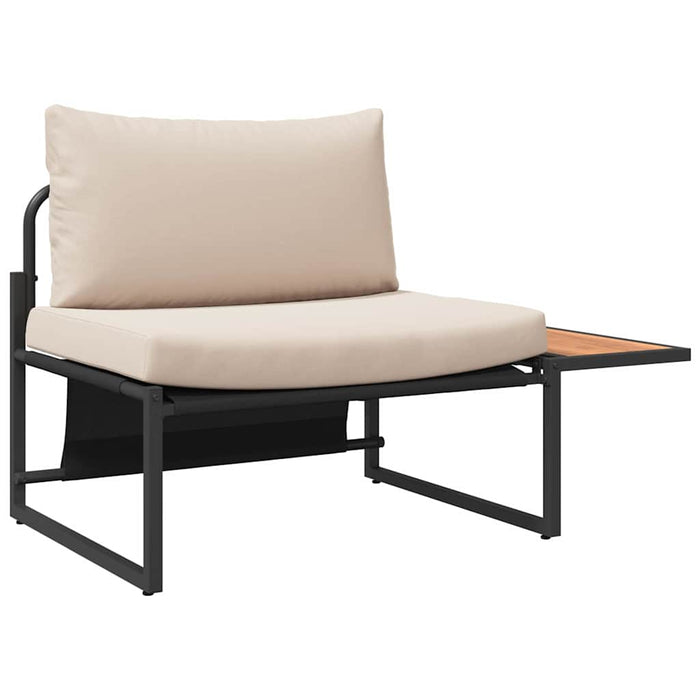 Set de masă pentru grădină 3 pcs Gri taupe Oțel - WALTI WALTI