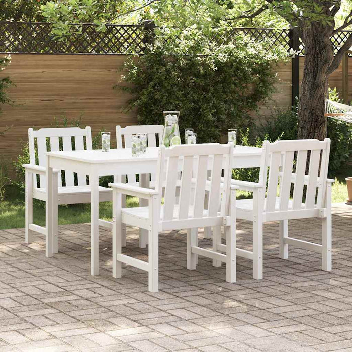 Set de 4 scaune de grădină alb, 65,5x55,5x88 cm, din HDPE - WALTI WALTI