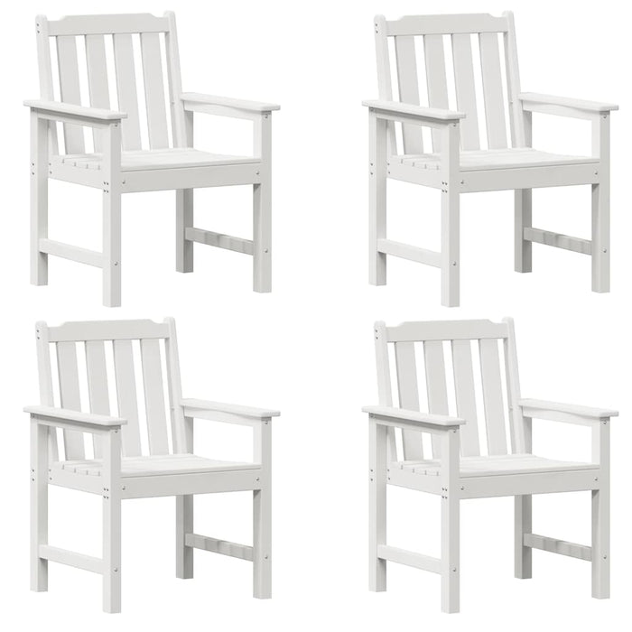 Set de 4 scaune de grădină alb, 65,5x55,5x88 cm, din HDPE - WALTI WALTI